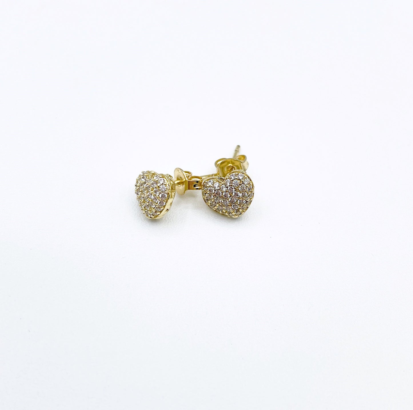 'Completely' Earrings With CZ Crystals-Gold