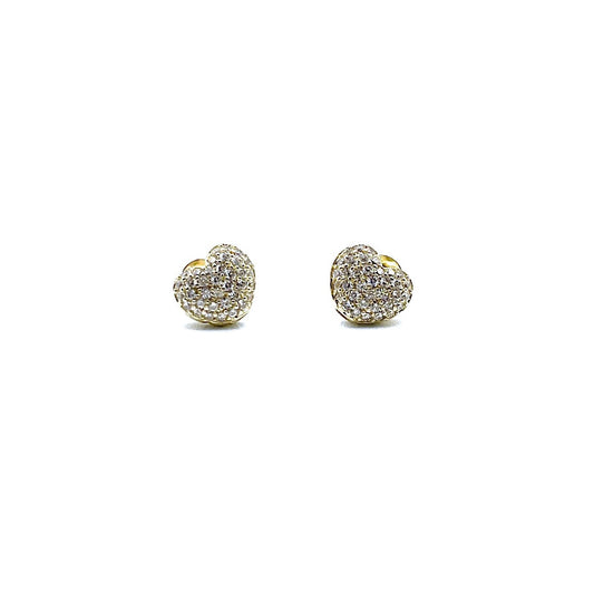 'Completely' Earrings With CZ Crystals-Gold
