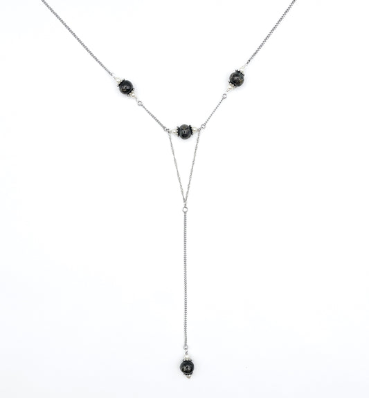 'Rest In Peace' Lariat Necklace-Silver