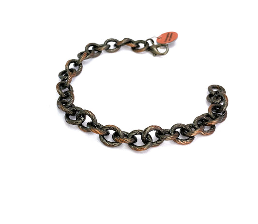 'Recognise' Men's Bracelet-Gunmetal/Rose Gold