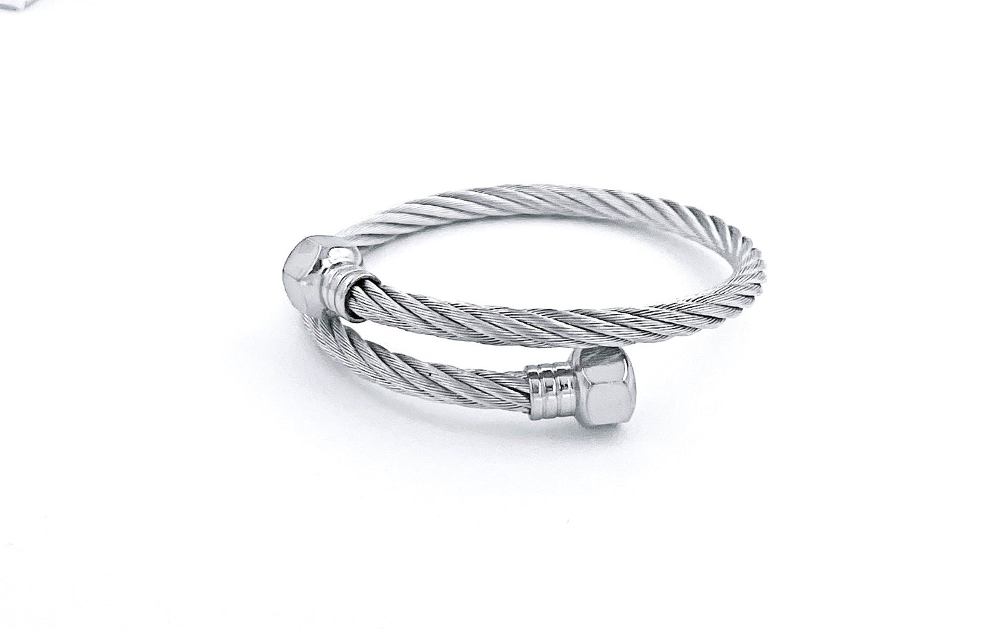 'When One Door Closes' Wrap Bracelet + Keyring Set - Silver