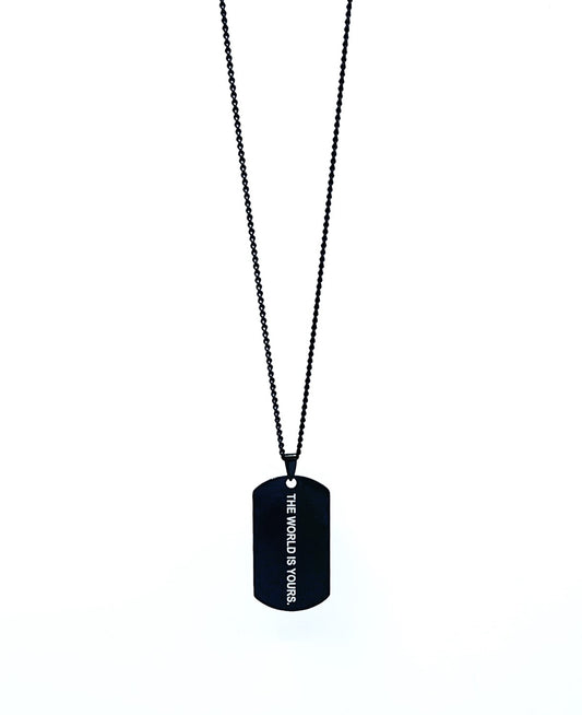 'The World Is Yours' Necklace - Black